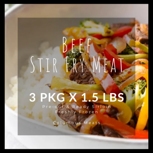 Beef Stir Fry meat cut up