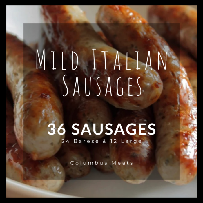 mild italian sausages on a plate