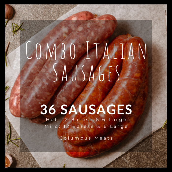 hot and mild italian sausage