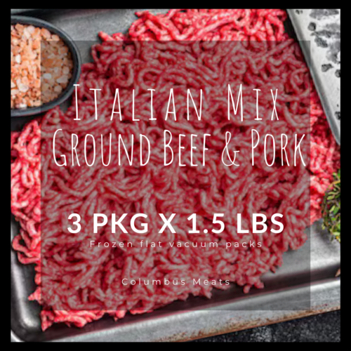 Italian Ground Beef and Pork raw