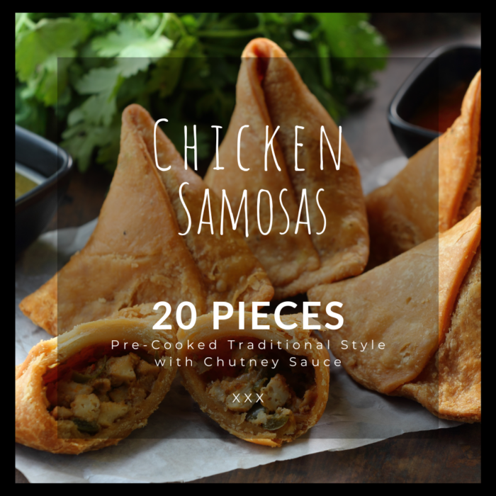 Chicken Samosas on a plate